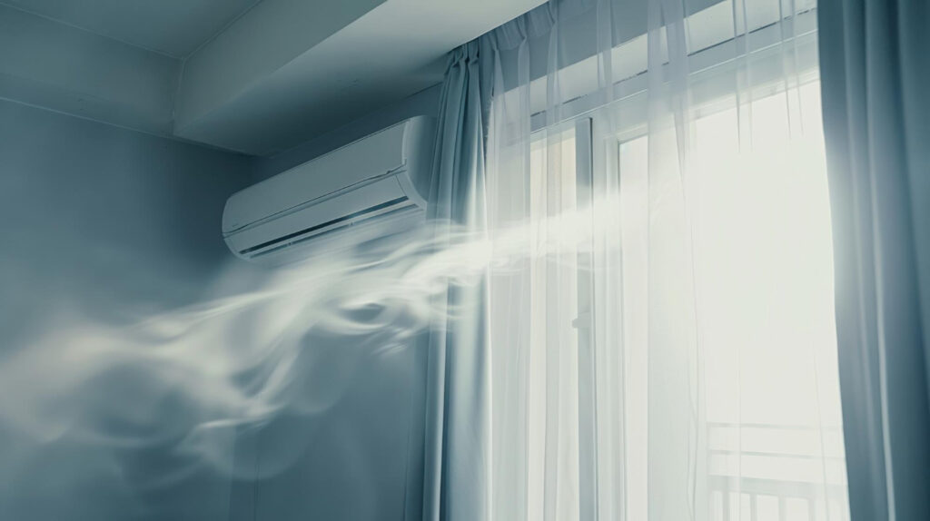 ductless AC smell